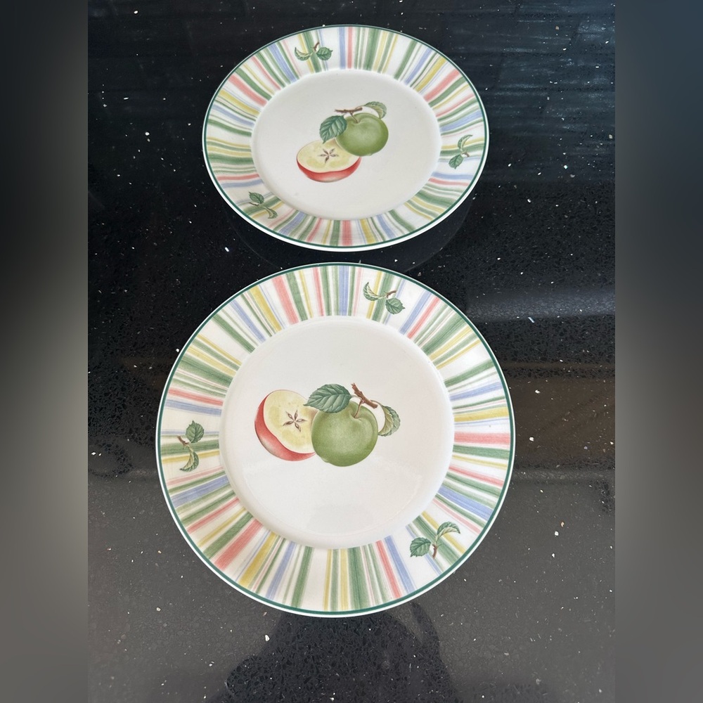 2 Noritake Keltcraft Apple Crisp Salad Plates 8 1/4” 9196 Ireland VINTAGE